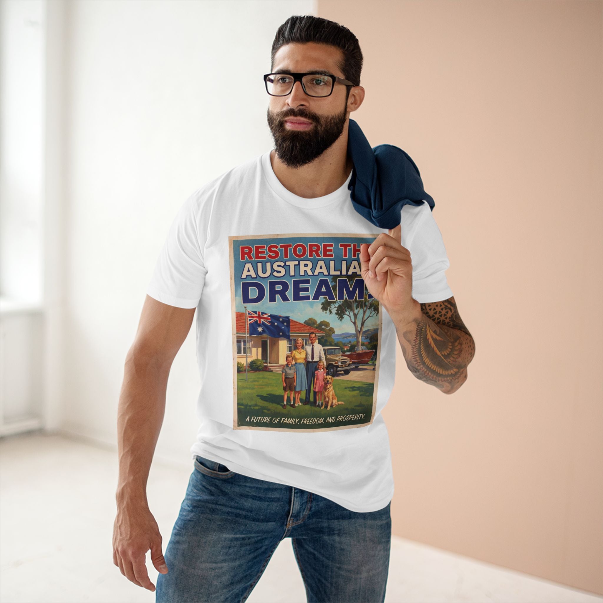 Restore the Australian Dream T-Shirt — Vintage Retro Patriotic Family Tee