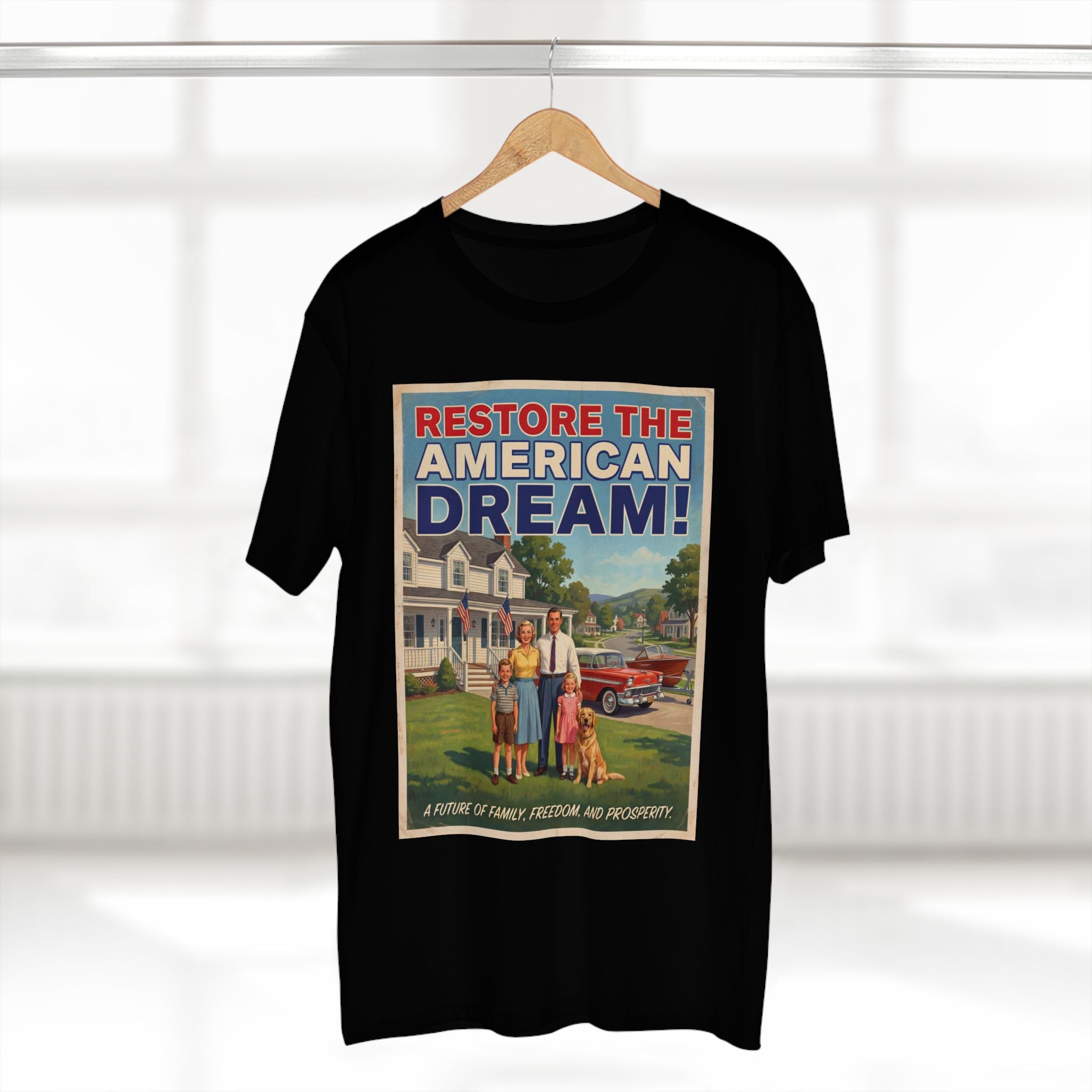 Restore the American Dream T‑Shirt — Retro Family Patriotic Graphic Tee