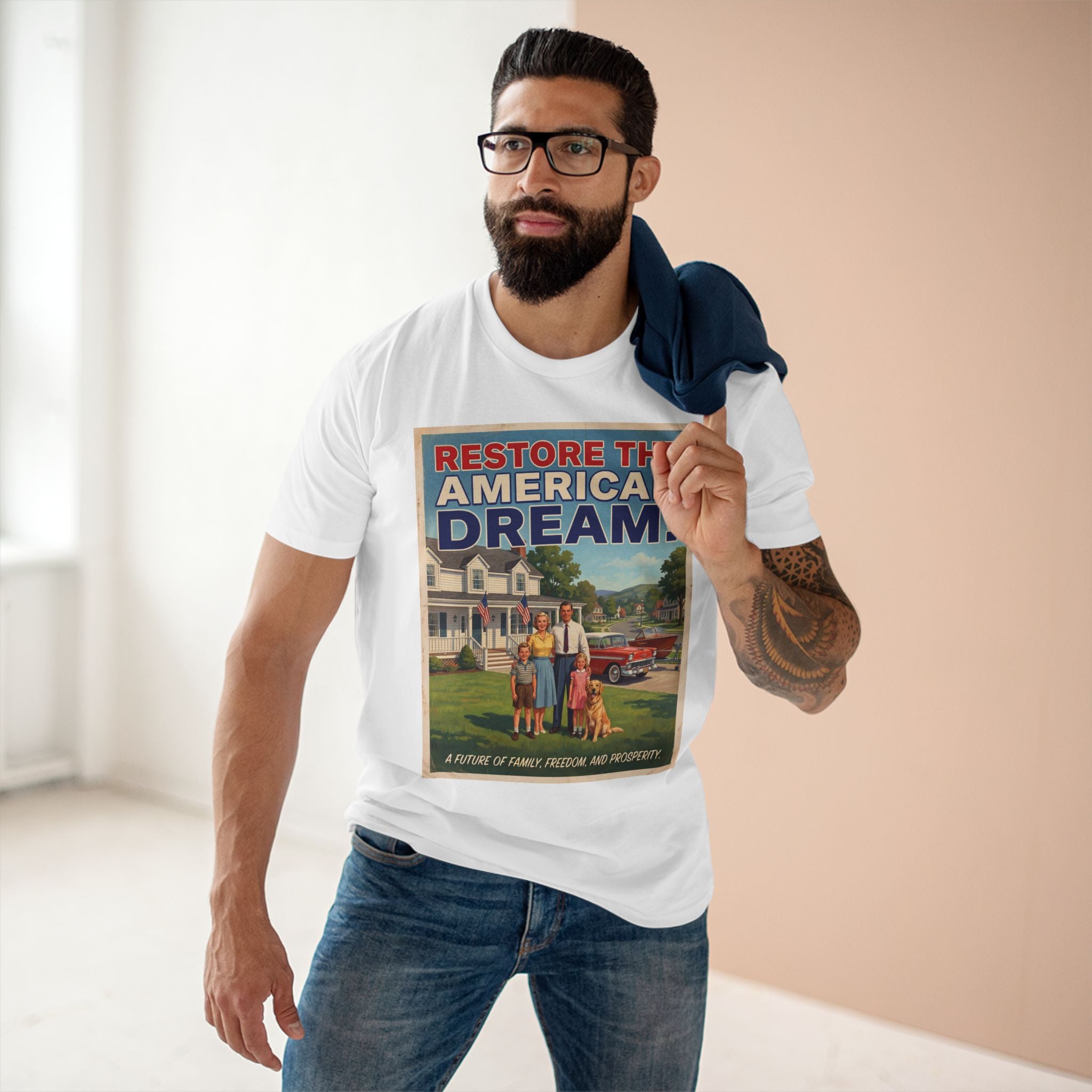 Restore the American Dream T‑Shirt — Retro Family Patriotic Graphic Tee