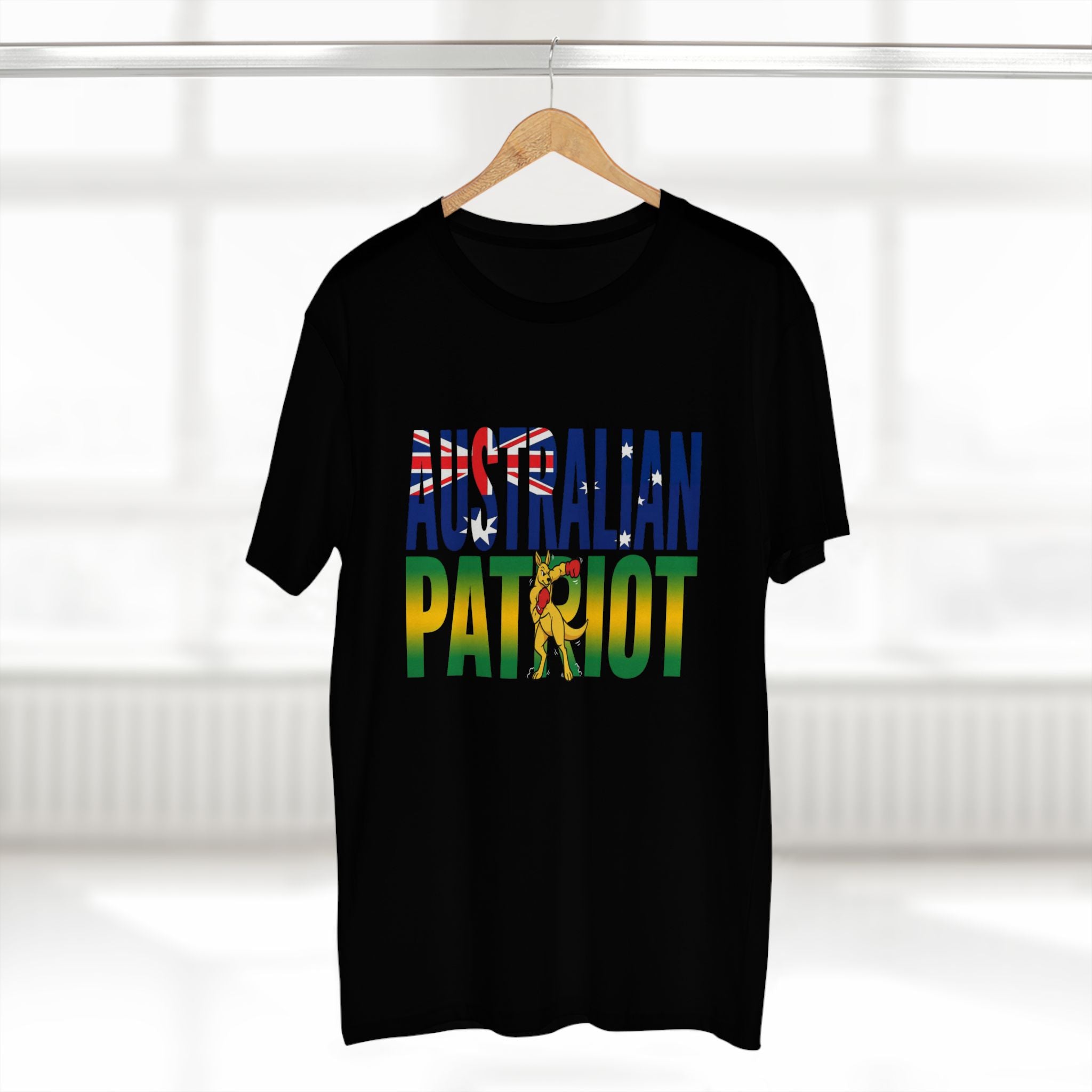 Australian Patriot T-Shirt – Aussie Flag Design with Kangaroo