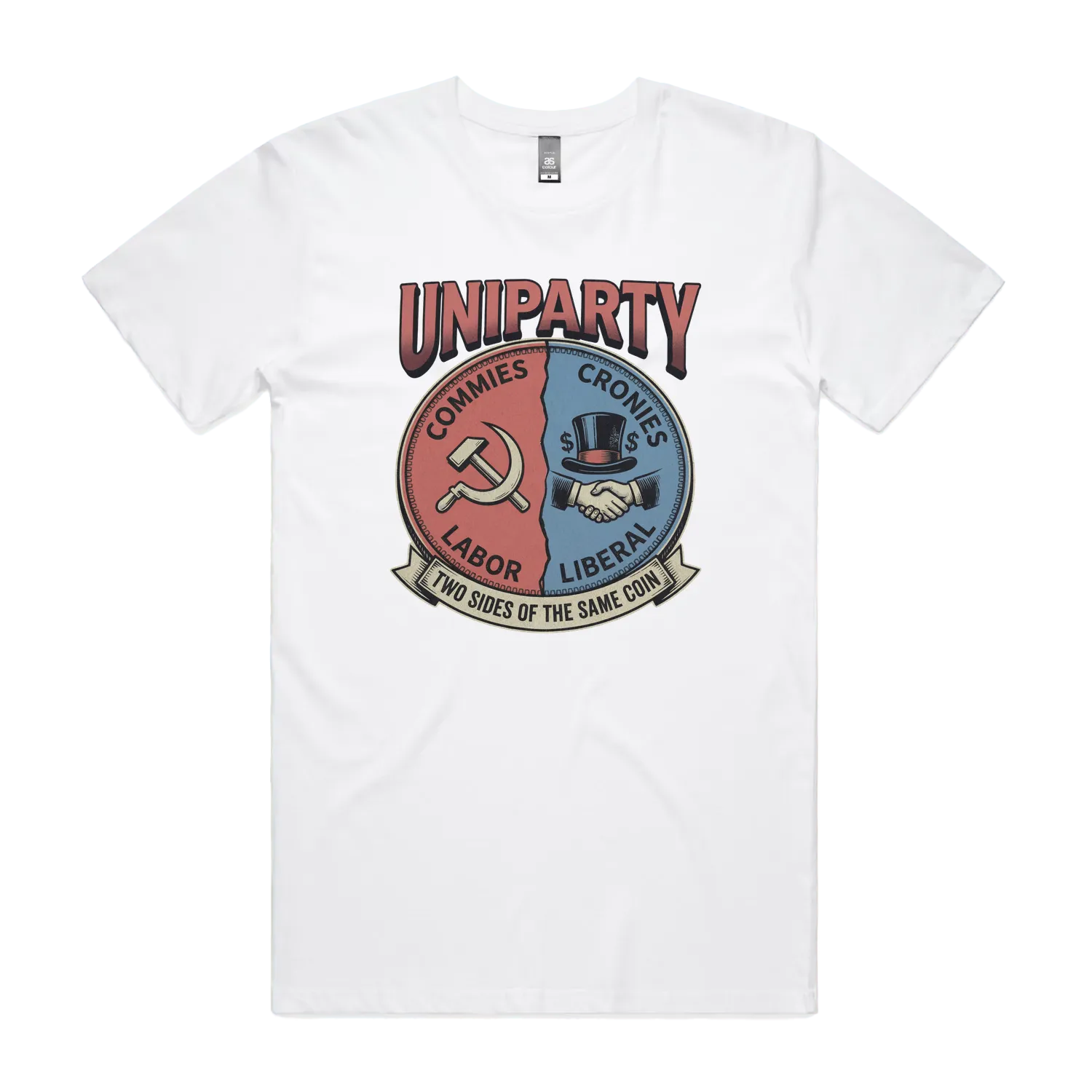 White front flat lay